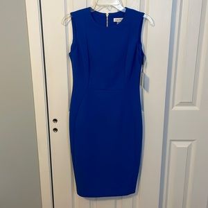 BNWT Calvin Klein Royal Blue Sheath Dress size 4